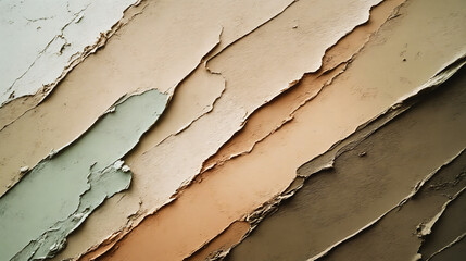 Abstract texture of peeling paint in earthy colors  