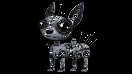 Playful Robot Dog with a Futuristic Design