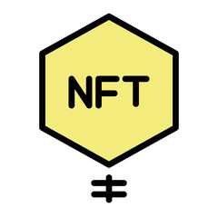 NFT Earnings Vector Filled Icon Design