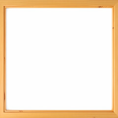 Obraz premium Empty brown wooden frame on transparent back ground.