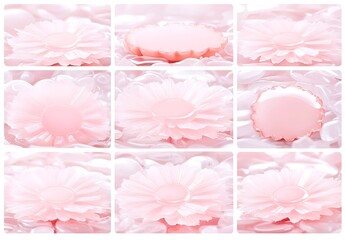 Soft Pink Floral Background with Delicate Petals and Blank Space