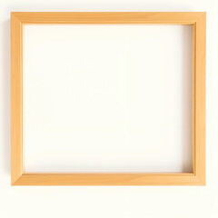 Empty brown wooden frame on transparent back ground.