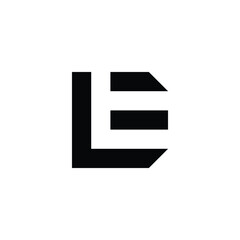 Letter Lt square geometric symbol simple logo vector