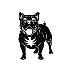 Fototapeta premium French bulldog vector silhouette, Vector Graphics isolated on white background