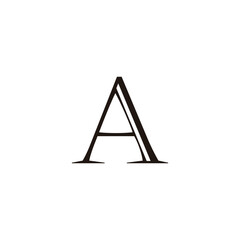 Letter A iron geometric symbol simple logo vector
