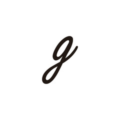 Obraz premium Letter g line geometric symbol simple logo vector