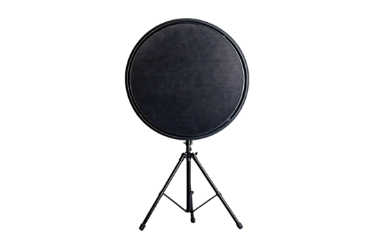 A beauty dish reflector on a tripod isolated on transparent background
