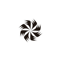 Letter E rounded geometric symbol simple logo vector