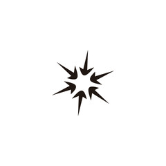 Obraz premium Explosion, bullets geometric symbol simple logo vector