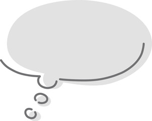 色付きの考え中の吹き出しイラスト素材