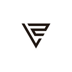 Letter L number 2 triangle geometric symbol simple logo vector