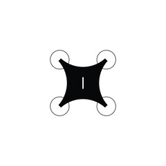 Drone geometric symbol simple logo vector