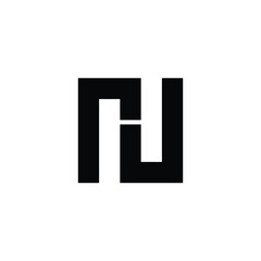 Letter r, N square geometric symbol simple logo vector