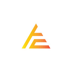 Letter rc triangle geometric symbol simple logo vector