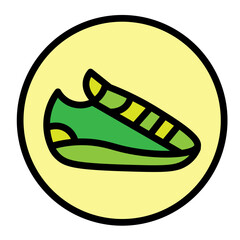 Tennis Shoes Vector Filled Icon Design