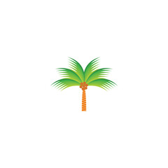 coconut tree geometric symbol simple logo vector