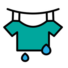 Wet Clothes Icon Vector Filled Icon Design