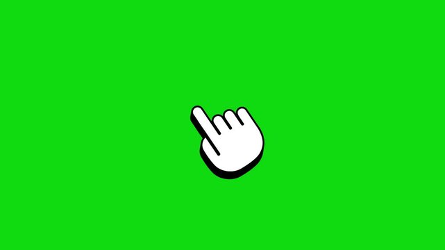Hand Cursor Swiping Down Green Screen Animation  Touch Gesture Scroll Down Motion Clip Chroma Key UI UX Interaction