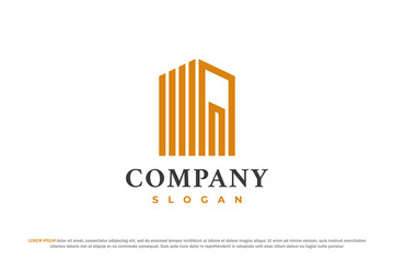 letter a creative real estate building logo