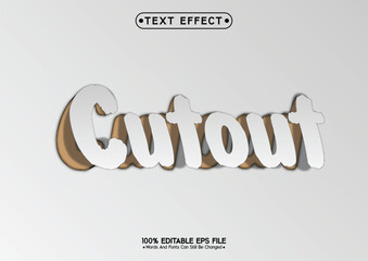 Cut Out style Editable Text Effect