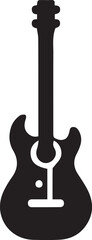 Beautiful Black Guitar Vector Silhouette Art This Is An Editable And Printable Vector Eps File
