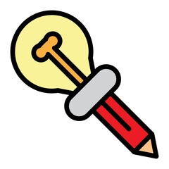 Writing Inspiration Vector Filled Icon Design