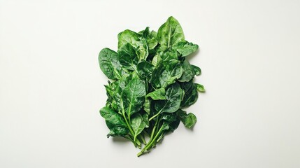 Obraz premium Fresh spinach leaves, vibrant green and healthy.