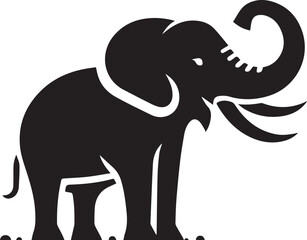 Fototapeta premium Beautiful Black Elephant Vector Silhouette Art This Is An Editable And Printable Vector Eps File 