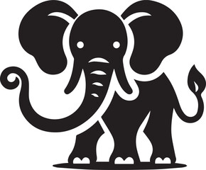 Beautiful Black Elephant Vector Silhouette Art This Is An Editable And Printable Vector Eps File
