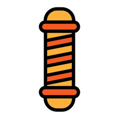 Barber Pole Vector Filled Icon Design