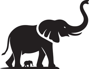 Beautiful Black Elephant Vector Silhouette Art This Is An Editable And Printable Vector Eps File
