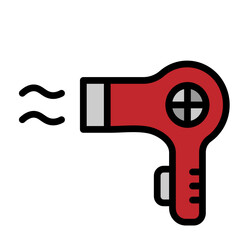 Blowout Hair Styling Vector Filled Icon Design