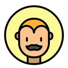 Buzz Cut Icon Vector Filled Icon Design