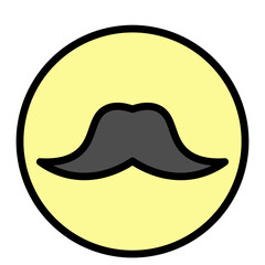 Barber Mustache Icon Vector Filled Icon Design