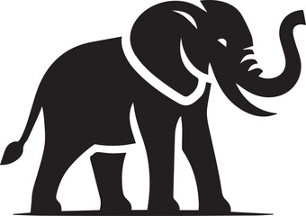 A Elephant Vector Art Illustration EPS File
