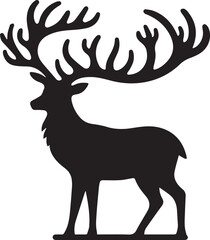 Beautiful Black Deer Vector Silhouette Art This Is An Editable And Printable Vector Eps File
