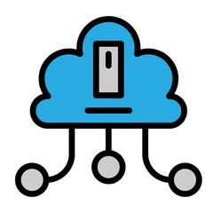 Cloud Computing Vector Filled Icon Design
