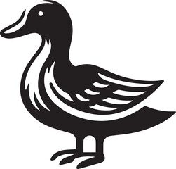 A Duck Vector Art Illustration EPS File
