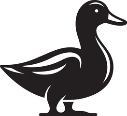 Beautiful Black Duck Vector Silhouette Art This Is An Editable And Printable Vector Eps File
