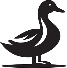 Beautiful Black Duck Vector Silhouette Art This Is An Editable And Printable Vector Eps File
