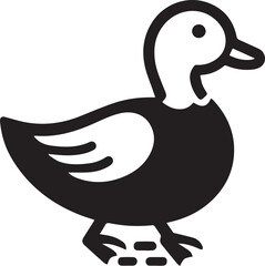 Beautiful Black Duck Vector Silhouette Art This Is An Editable And Printable Vector Eps File
