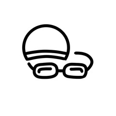 Swimming accessories icon