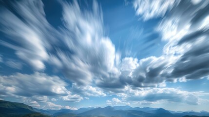 Dynamic Sky Above Mountains