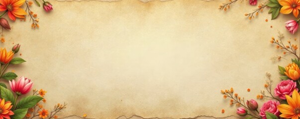 Weathered paper background with subtle cracks and creases, journal, beige