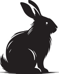 Beautiful Black Hare Vector Silhouette Art This Is An Editable And Printable Vector Eps File
