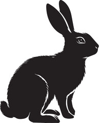 Beautiful Black Hare Vector Silhouette Art This Is An Editable And Printable Vector Eps File
