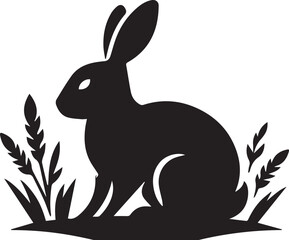 Beautiful Black Hare Vector Silhouette Art This Is An Editable And Printable Vector Eps File
