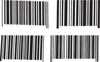 Abstract Barcode stock images on white background. Sample Bar codes texture close up macro shot. Automated data capture to identify products and track them throughout the supply chain. Modern business