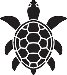 Beautiful Black Turtle Vector Silhouette Art This Is An Editable And Printable Vector Eps File
