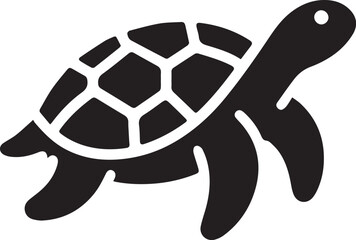 Obraz premium Beautiful Black Turtle Vector Silhouette Art This Is An Editable And Printable Vector Eps File 